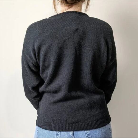 Vintage 80s Beaded Sequined Western Sweater - Picture 3 of 11